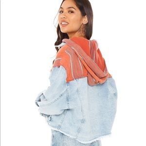 Free People Baja Hooded Denim Jacket